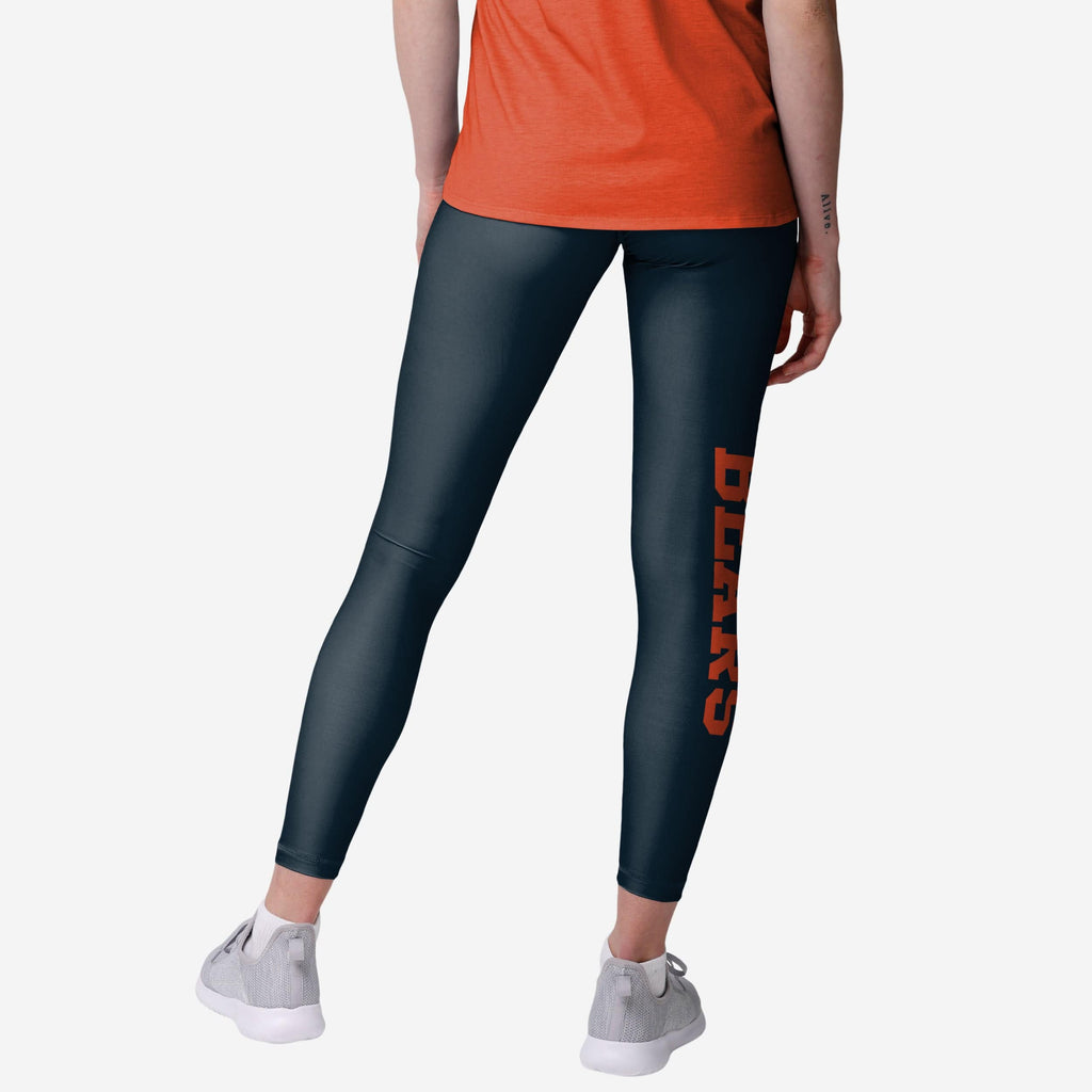 FOCO Chicago Bears NFL Womens Solid Big Wordmark Leggings