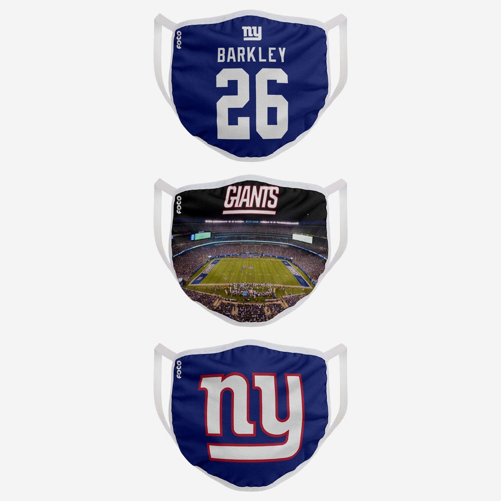 New York Giants Fan Fest 3 Pack Face Cover FOCO