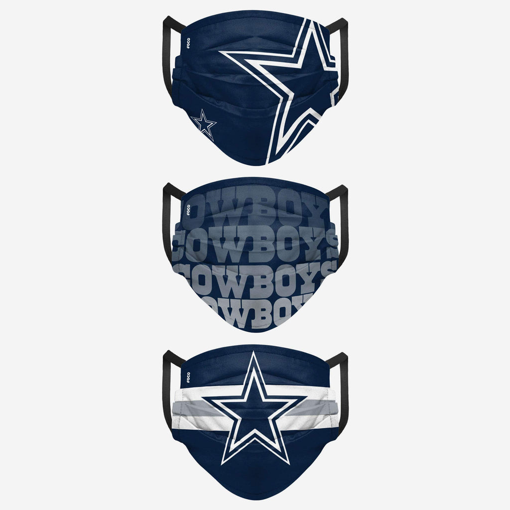 Dallas Cowboys Matchday 3 Pack Face Cover