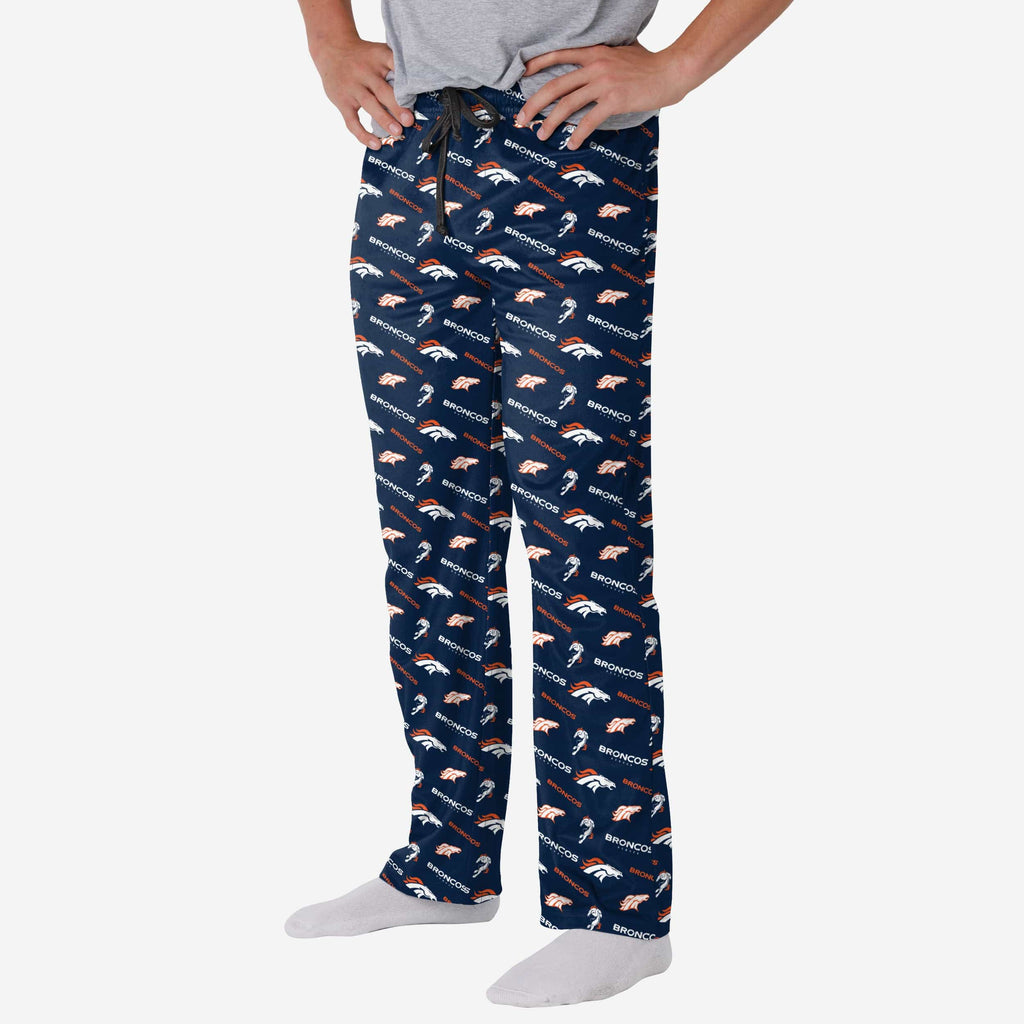 FOCO Denver Broncos NFL Mens Repeat Print Lounge Pants