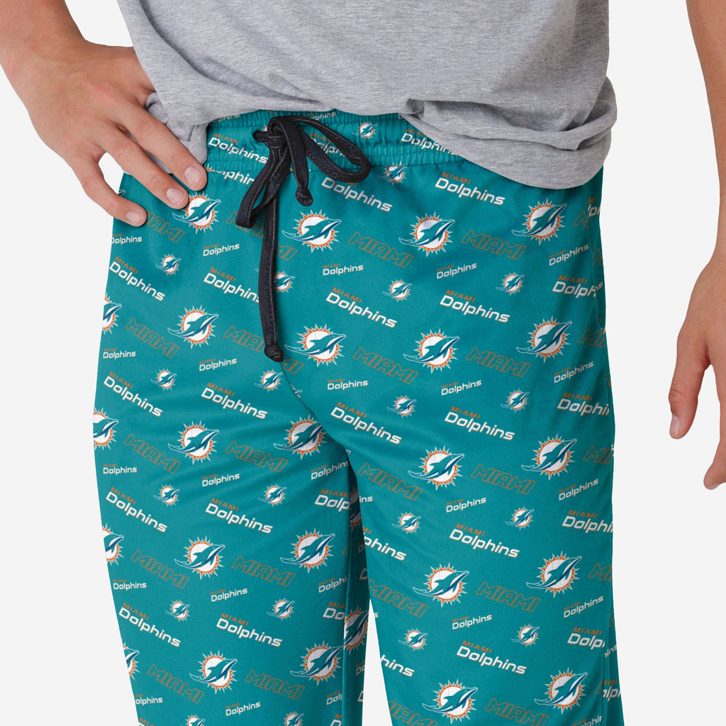 FOCO Miami Dolphins NFL Mens Repeat Print Lounge Pants - XL