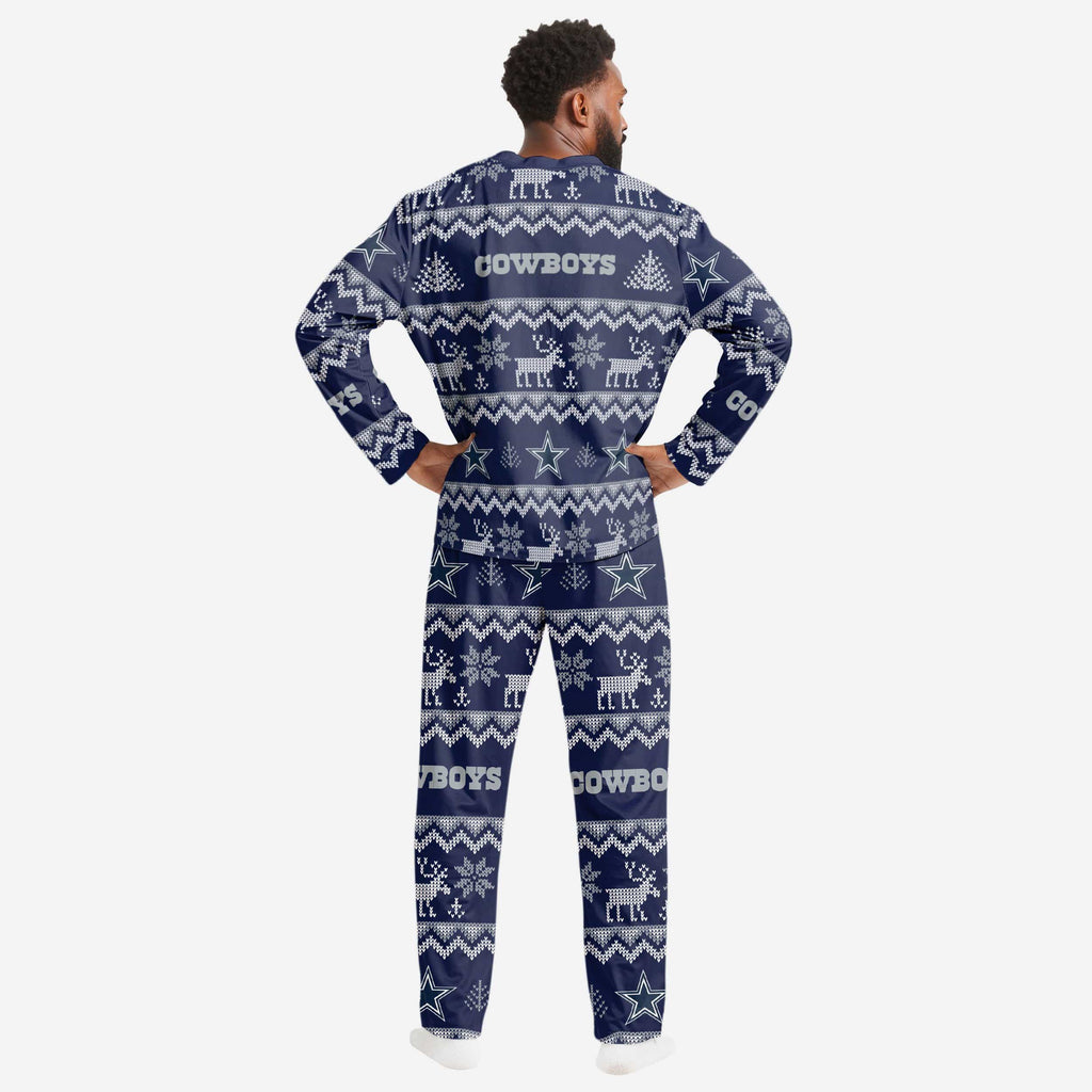 Dallas Cowboys Womens Ugly Pattern Family Holiday Pajamas FOCO