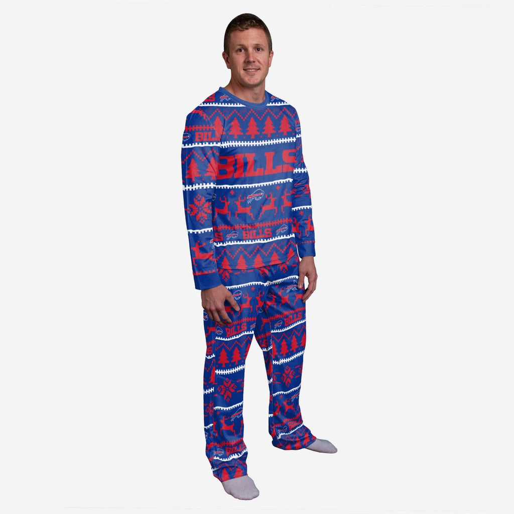 Buffalo Bills Adult Ugly Christmas Crew Socks