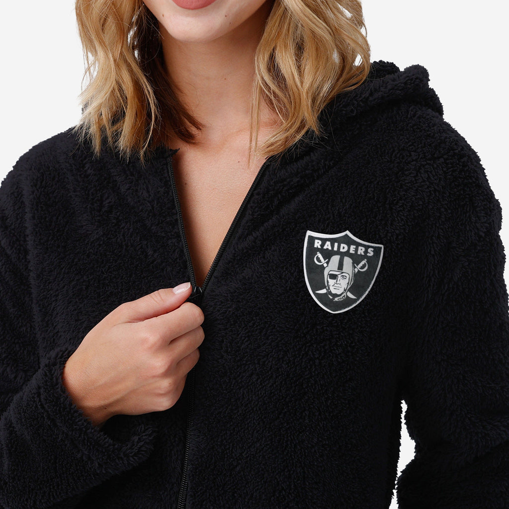 Las Vegas Raiders Womens Short Cozy One Piece Pajamas FOCO