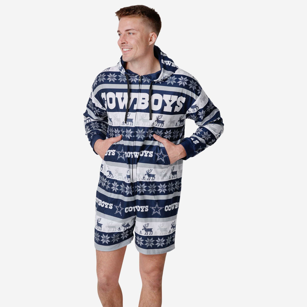 Dallas Cowboys NFL Womens Short Cozy One Piece Pajamas