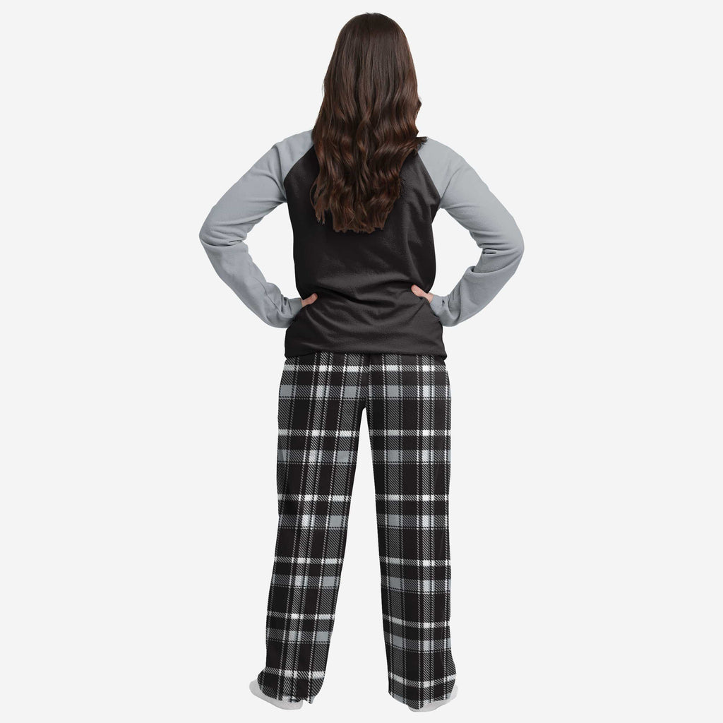 Las Vegas Raiders NFL Plaid Family Holiday Pajamas