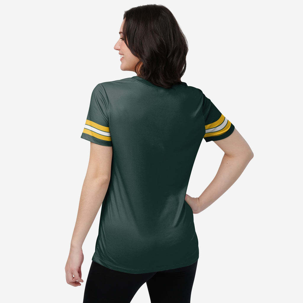 FOCO Green Bay Packers NFL Mens Short Sleeve Soccer Style Jersey