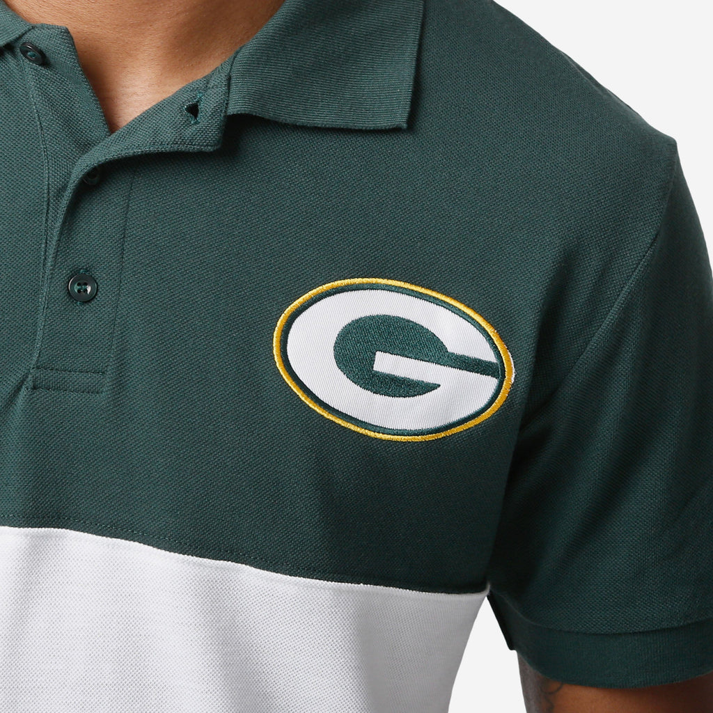 FOCO Green Bay Packers NFL Mens Rugby Scrum Polo