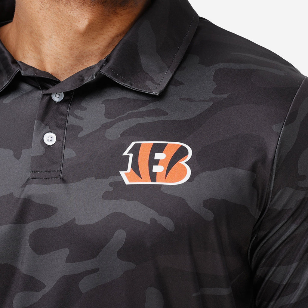 Cincinnati Bengals Striped Polyester Polo FOCO