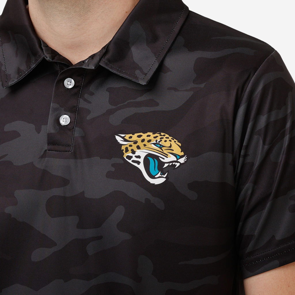 FOCO Jacksonville Jaguars NFL Mens Striped Polyester Polo