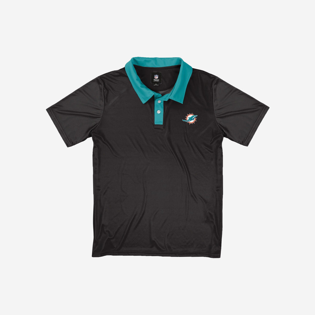 FOCO Miami Dolphins NFL Mens Striped Polyester Polo