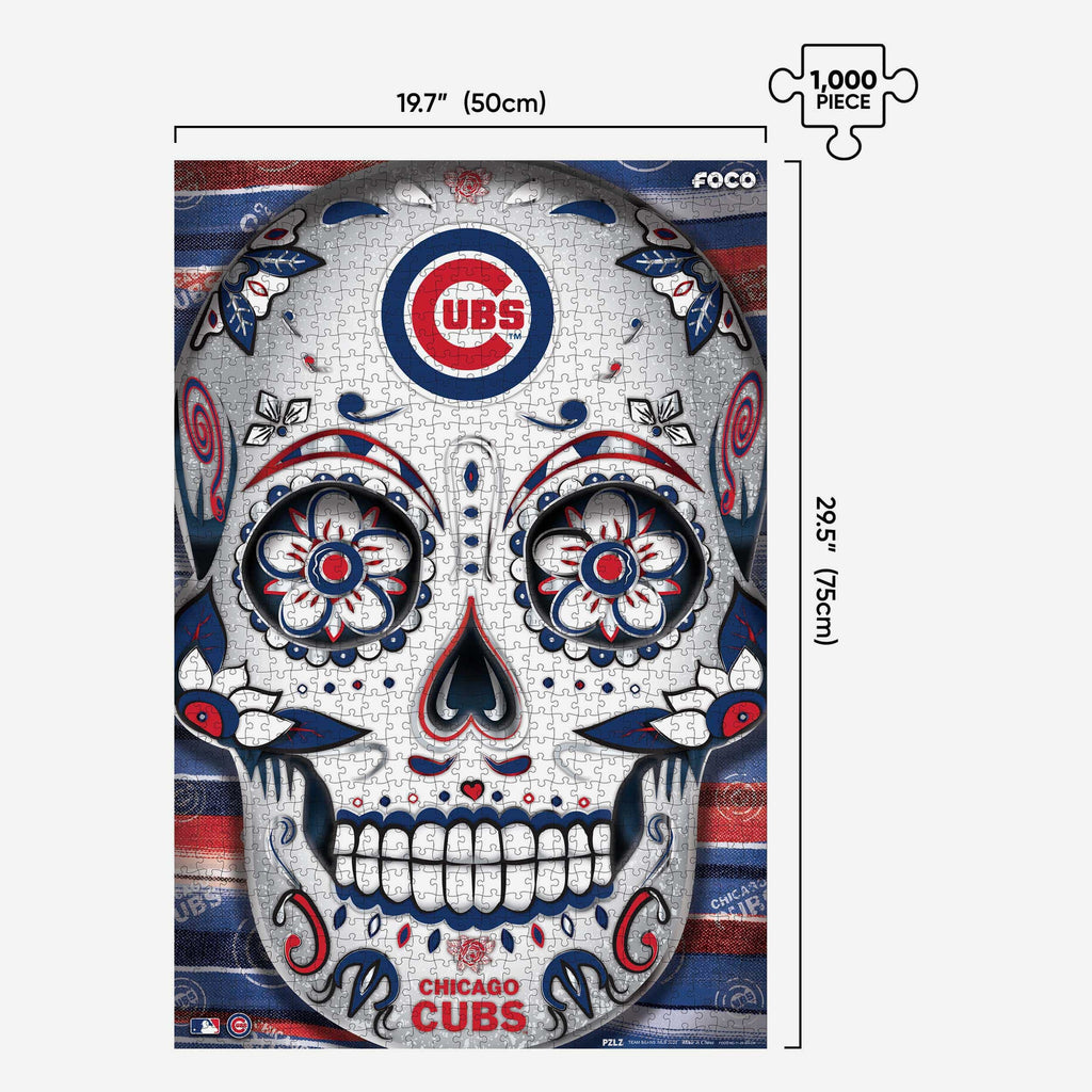 Chicago Cubs MLB Sugar Skull 1000 Piece Jigsaw Puzzle PZLZ