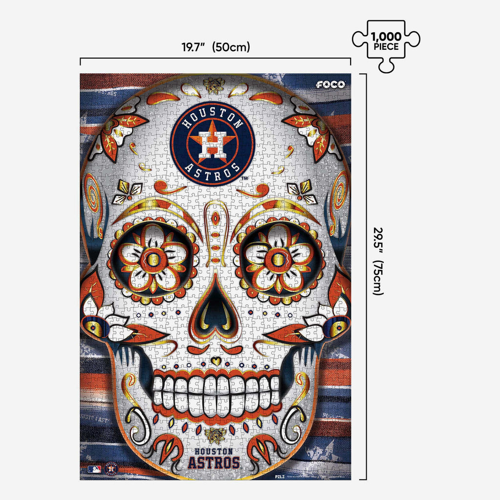 Houston Astros Sugar Skull 1000 Piece Jigsaw Puzzle PZLZ