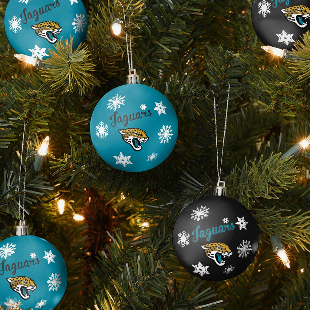 Jacksonville Jaguars 2 Pack Glass Ball Ornament Set FOCO