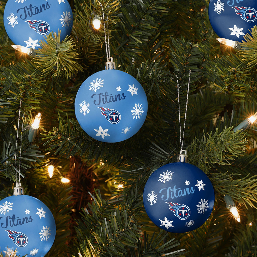 Tennessee Titans 2 Pack Glass Ball Ornament Set FOCO