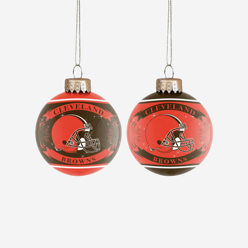 Cleveland Browns 12 Pack Ball Ornament Set