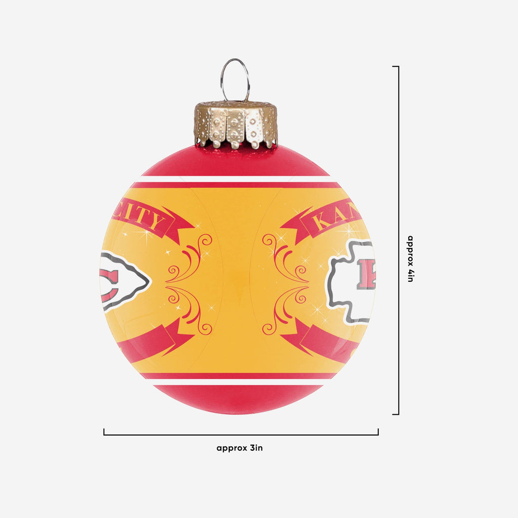 FOCO Kansas City Chiefs Glass Ball Team Ornament