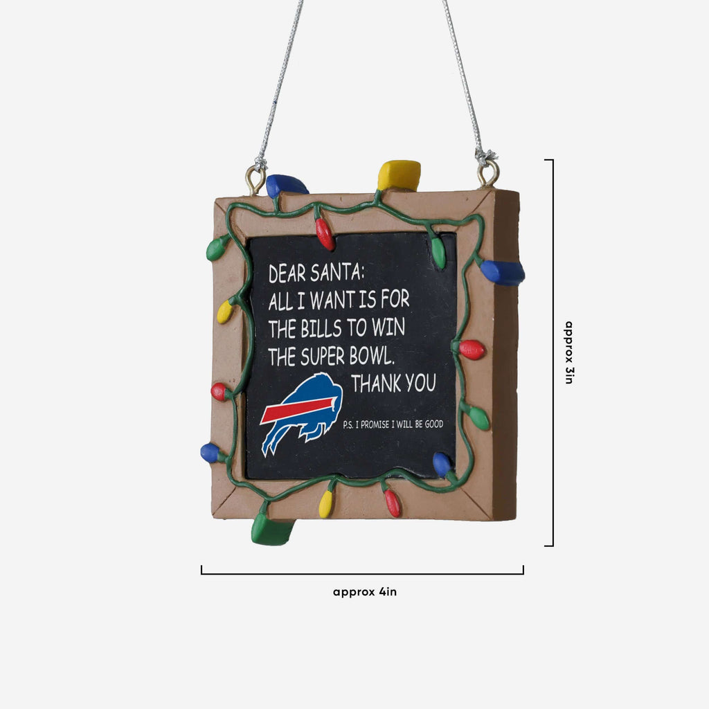 FOCO Buffalo Bills Resin Chalkboard Sign Ornament