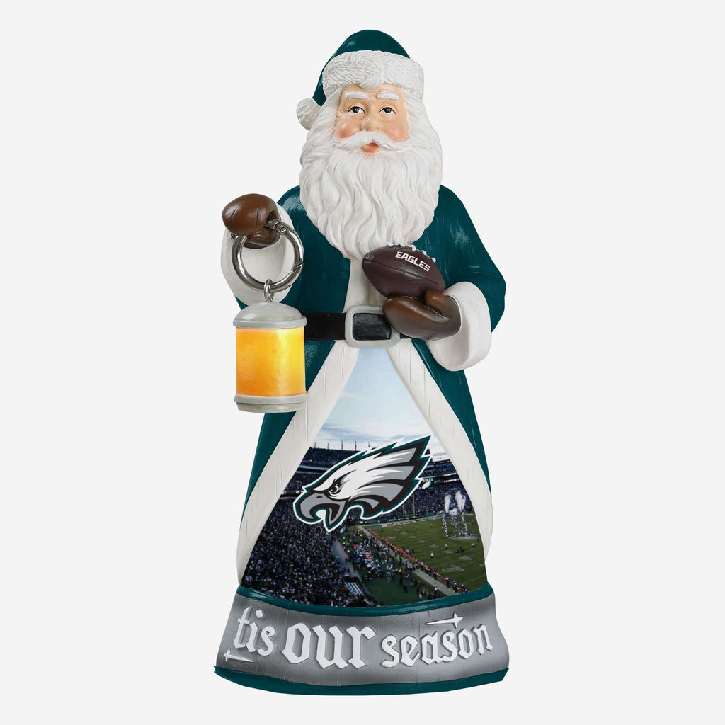 Philadelphia Eagles Santa Figure With Light Up Lantern FOCO