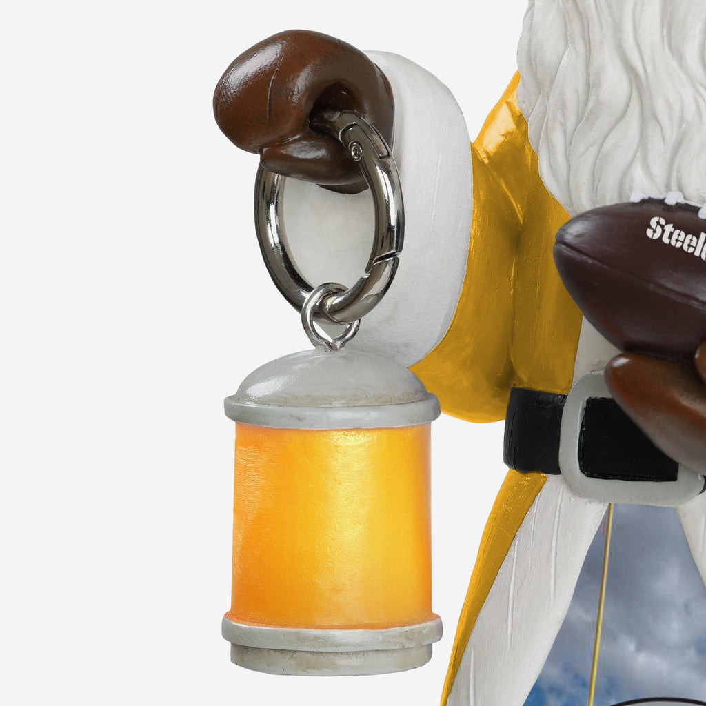 Pittsburgh Steelers Santa with Dog Figurine