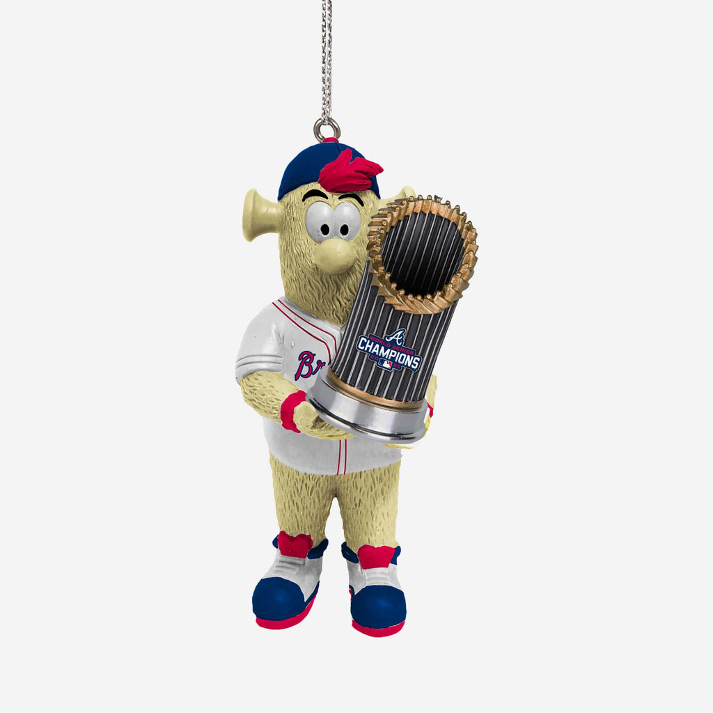 Blooper Atlanta Braves 2021 World Series Champions Mascot In Trophy Bo FOCO