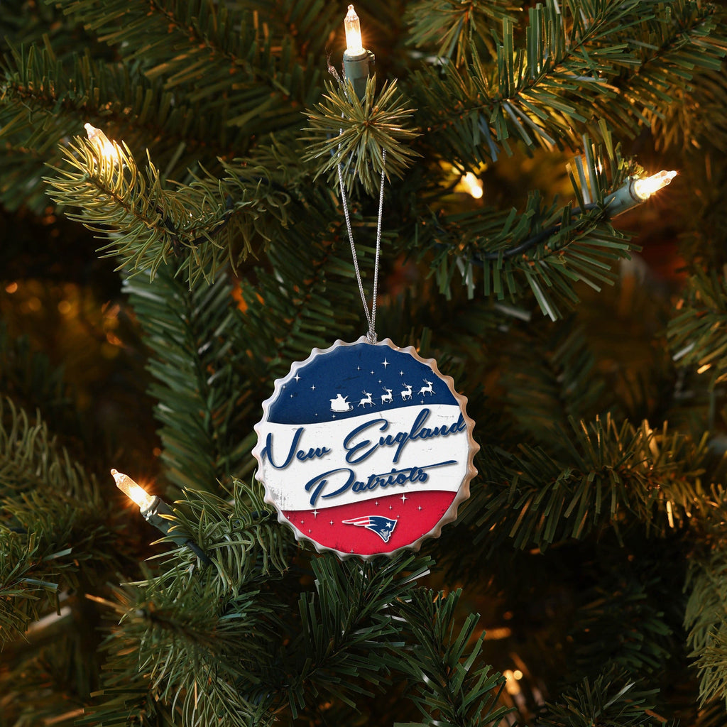 New England Patriots Bottlecap Sign Ornament FOCO