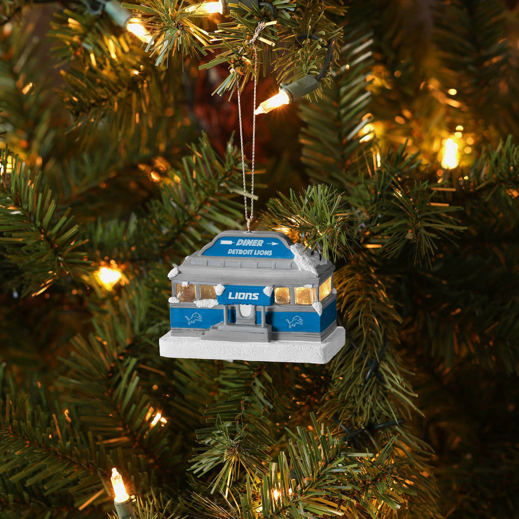 Detroit Lions Light Up Diner Ornament FOCO