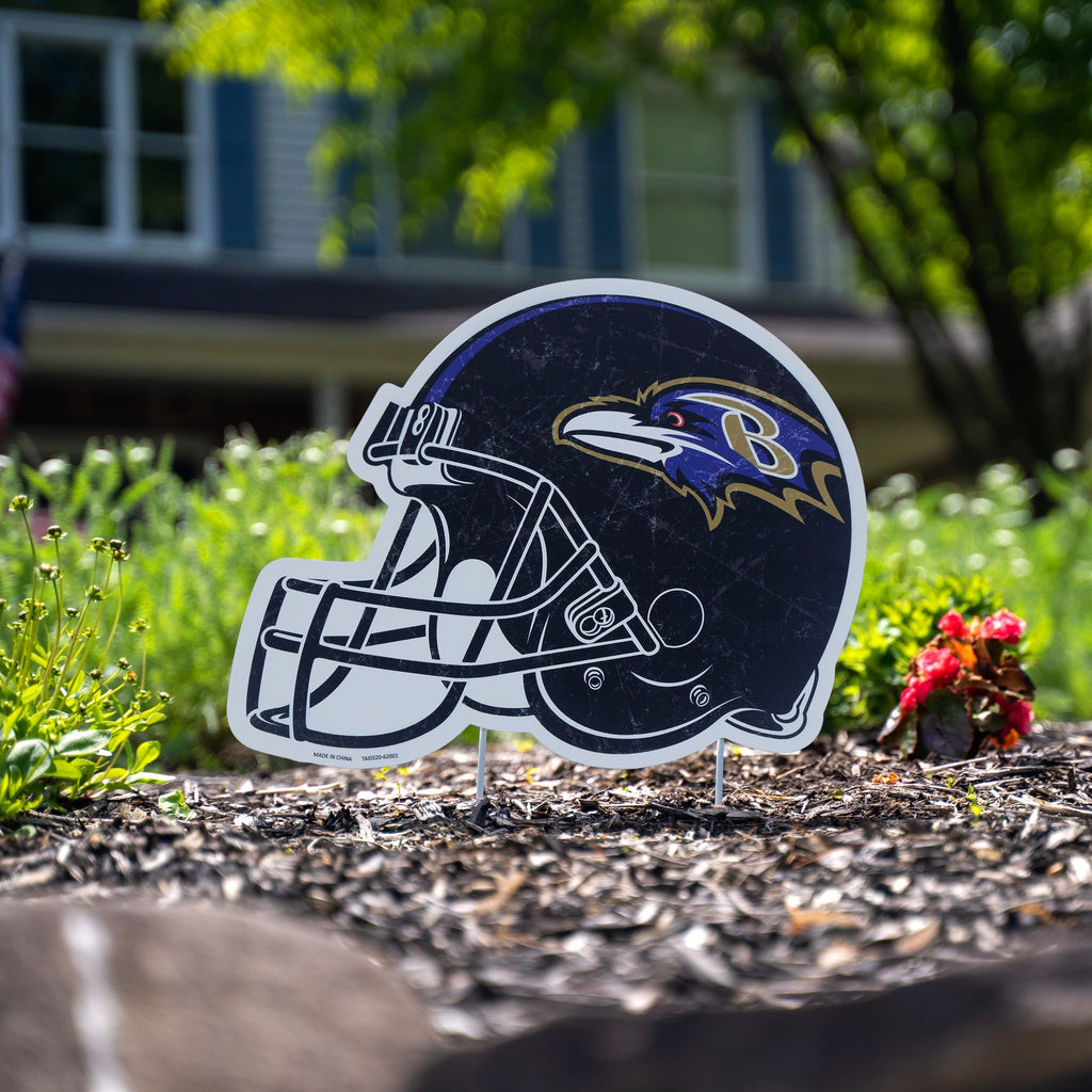 Baltimore Ravens NFL Home Field Stake Helmet Sign