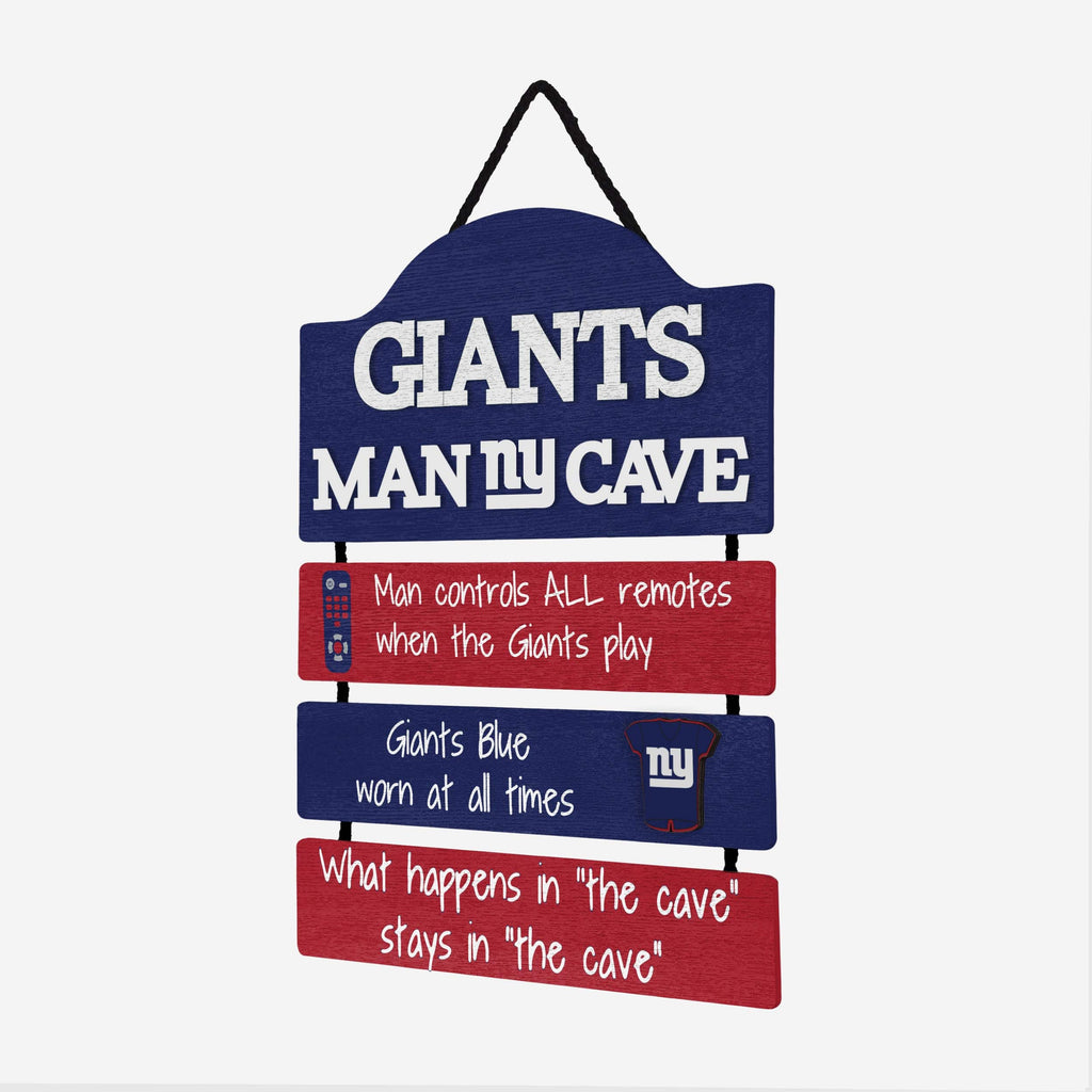 FOCO NFL New York Giants Wood SignMan Cave Design, Team Colors, One Size :  Sports & Outdoors 