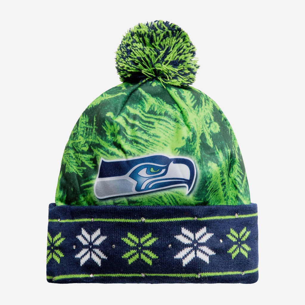 Seattle Seahawks Big Logo Light Up Beanie FOCO