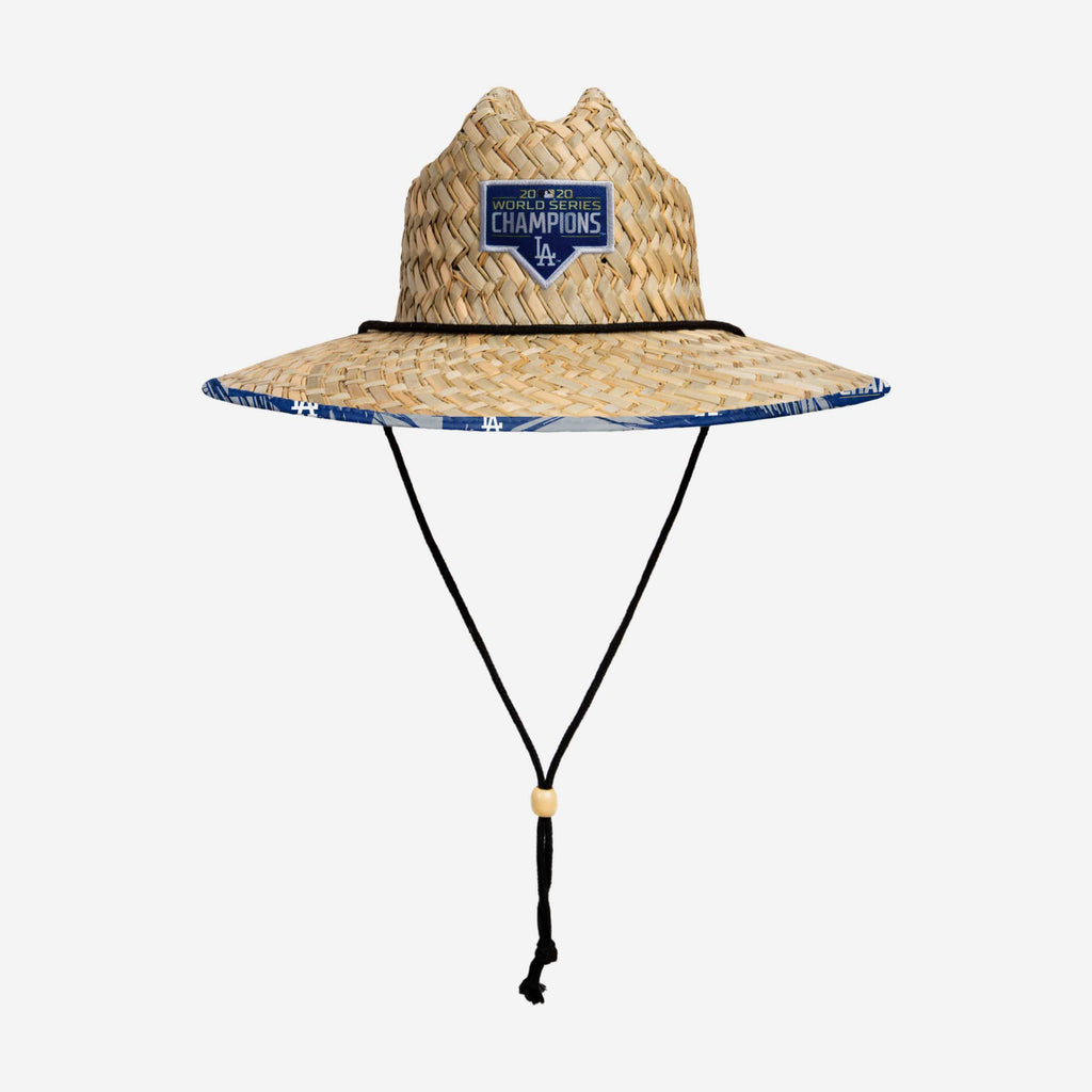 Los Angeles Dodgers MLB 2020 World Series Champions Floral Straw Hat