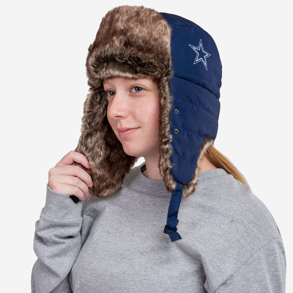 Dallas Cowboys Big Logo Trapper Hat With Face Cover FOCO