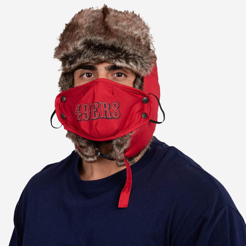 San Francisco 49ers Big Logo Trapper Hat With Face Cover
