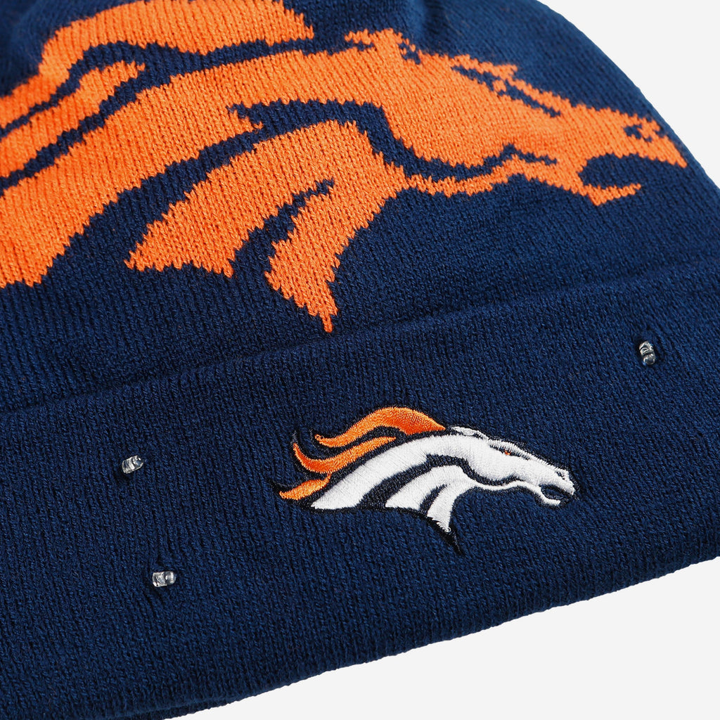 : FOCO Denver Broncos Wordmark Light Up Printed Beanie