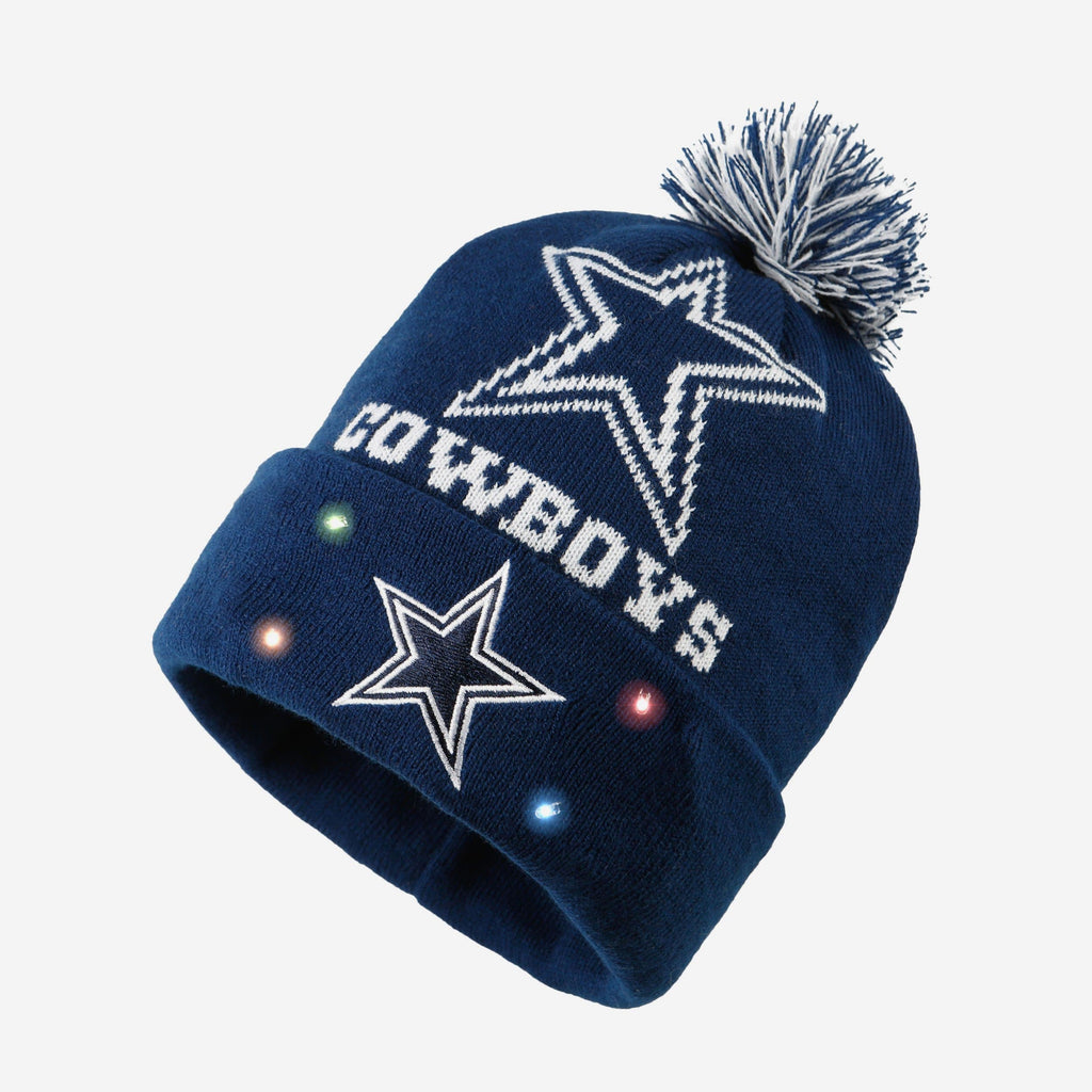 Dallas Cowboys Womens NFL Glitter Knit Light Up Beanie