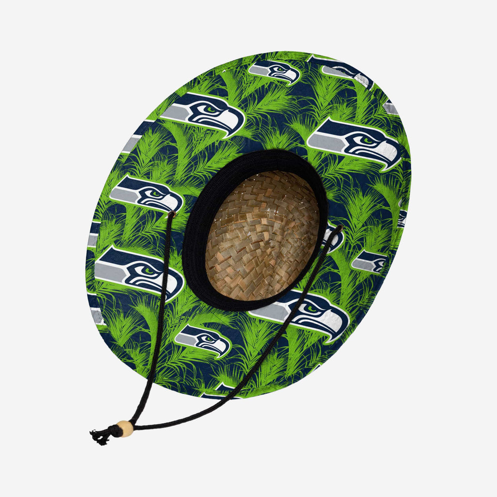 Seattle Seahawks NFL Floral Printed Straw Hat