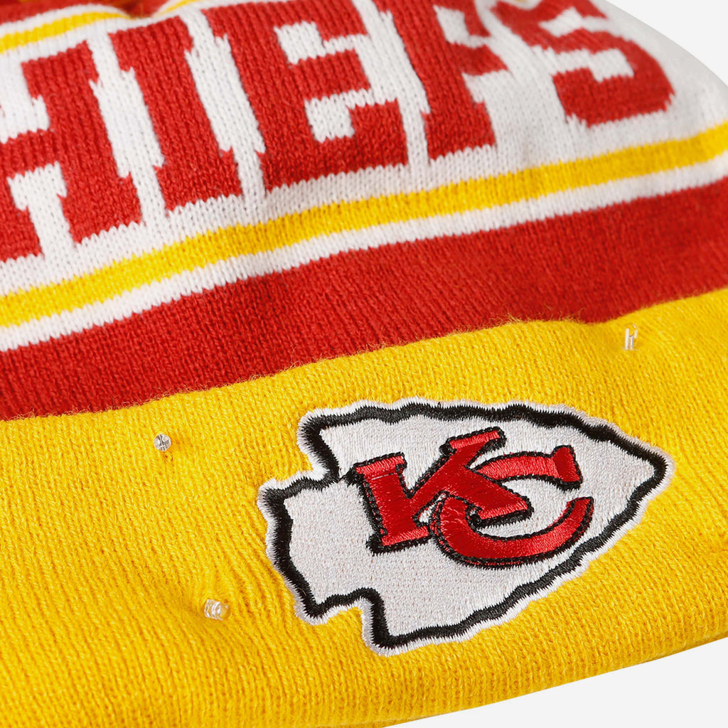 KANSAS CITY CHIEFS LIGHT 'EM UP LED WINTER KNIT HAT ONE SIZE