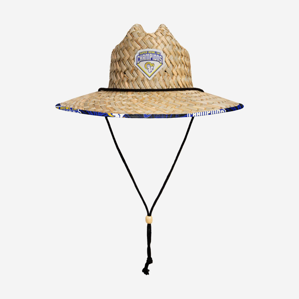 Los Angeles Rams Super Bowl LVI Champions Straw Hat FOCO