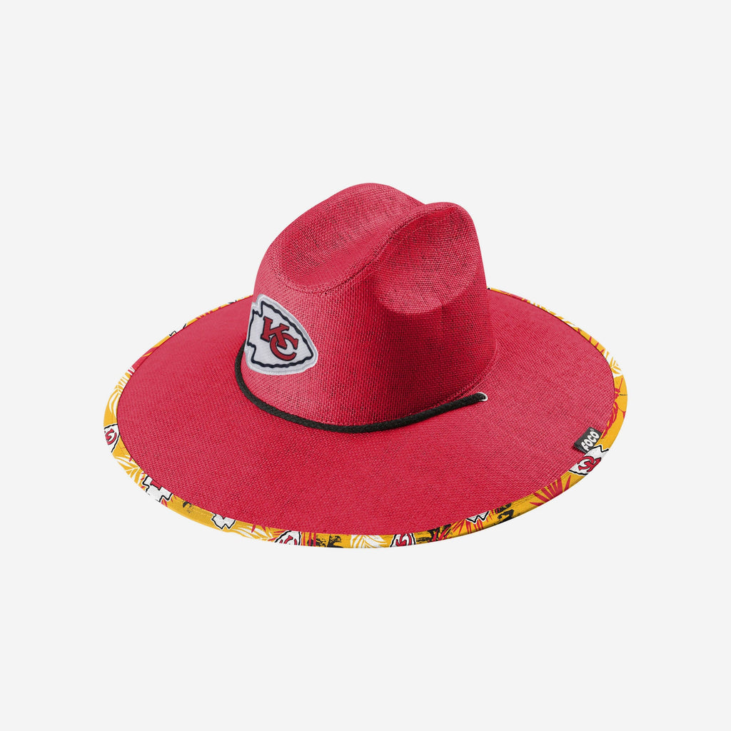 FOCO Kansas City Chiefs NFL Floral Straw Hat