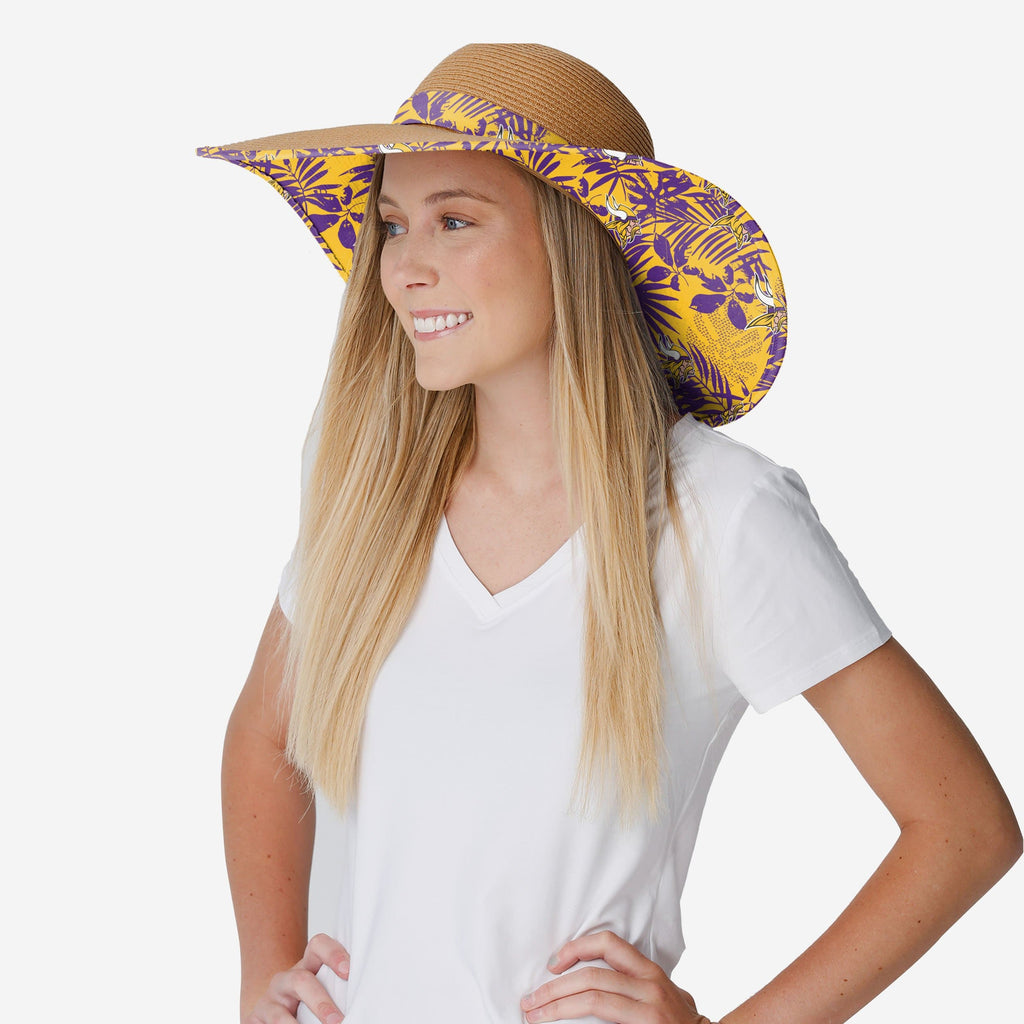 FOCO Minnesota Vikings NFL Team Color Straw Hat