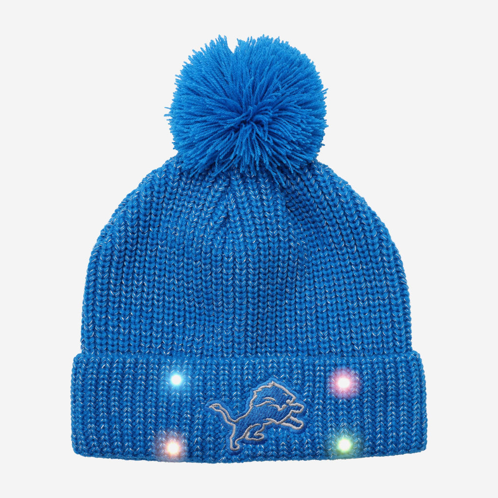 Detroit Lions Womens Glitter Knit Light Up Beanie FOCO