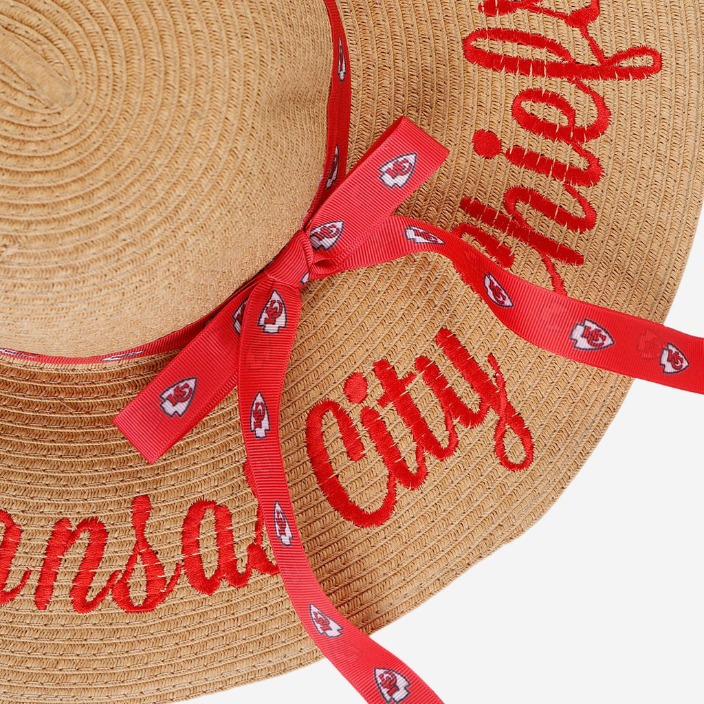 Kansas City Chiefs Floral Printed Straw Hat FOCO