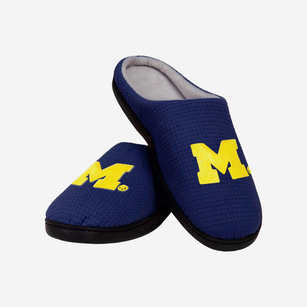 Michigan Wolverines Memory Foam Slide Slipper, Mens Size: L