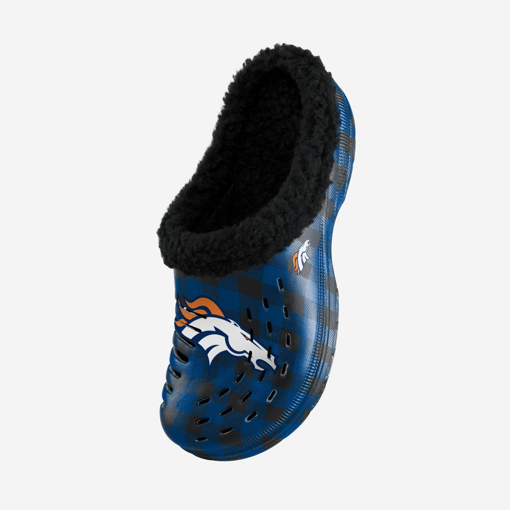 Denver Broncos Sherpa Lined Buffalo Check Clog FOCO