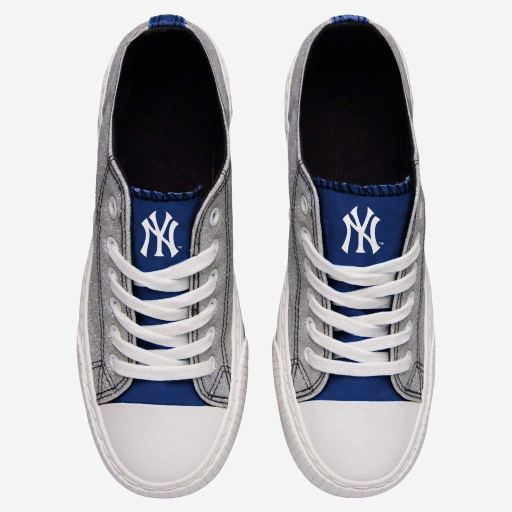 Forever Collectibles, Shoes, Womens Navy Blue Gray White New York Yankees  Canvas Shoes