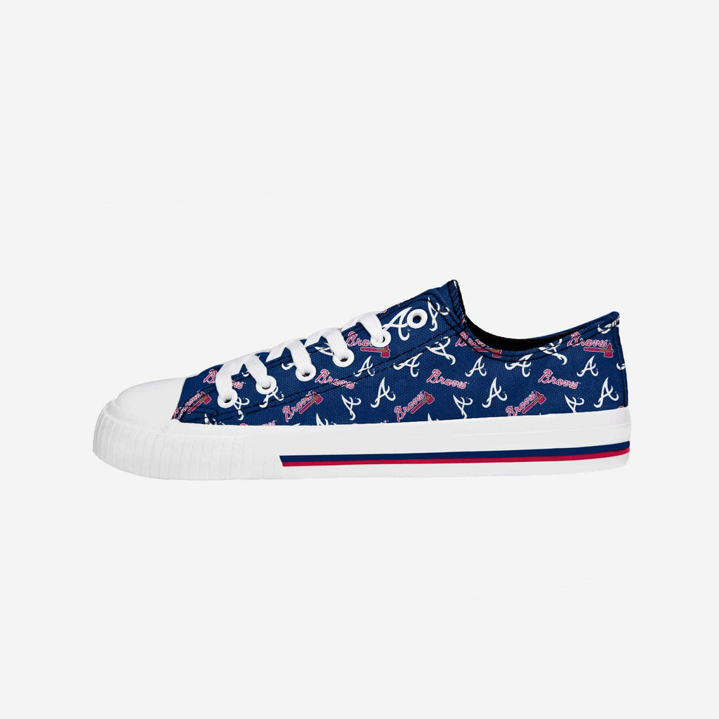 Buffalo Bills NFL Womens Low Top Repeat Print Canvas Shoes