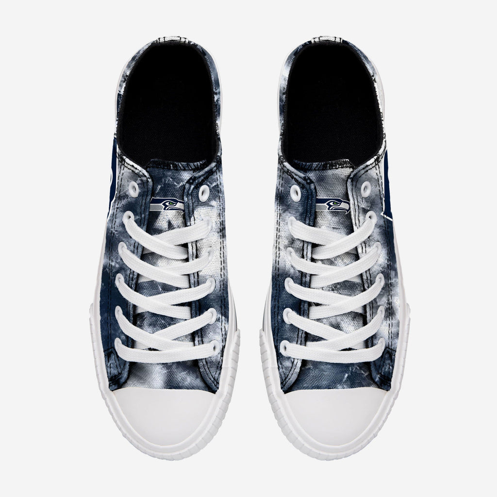 Seattle Seahawks Womens Low Top Tie Dye Canvas Shoe