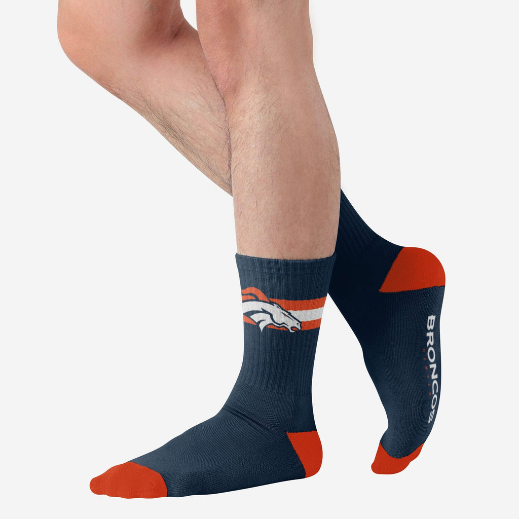 Denver Broncos Mitchell & Ness Unisex Lateral Crew Socks