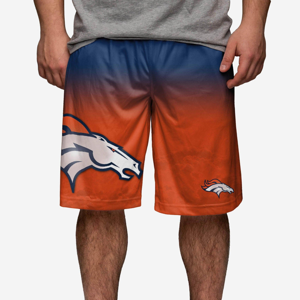 Denver Broncos Gradient Big Logo Training Shorts FOCO