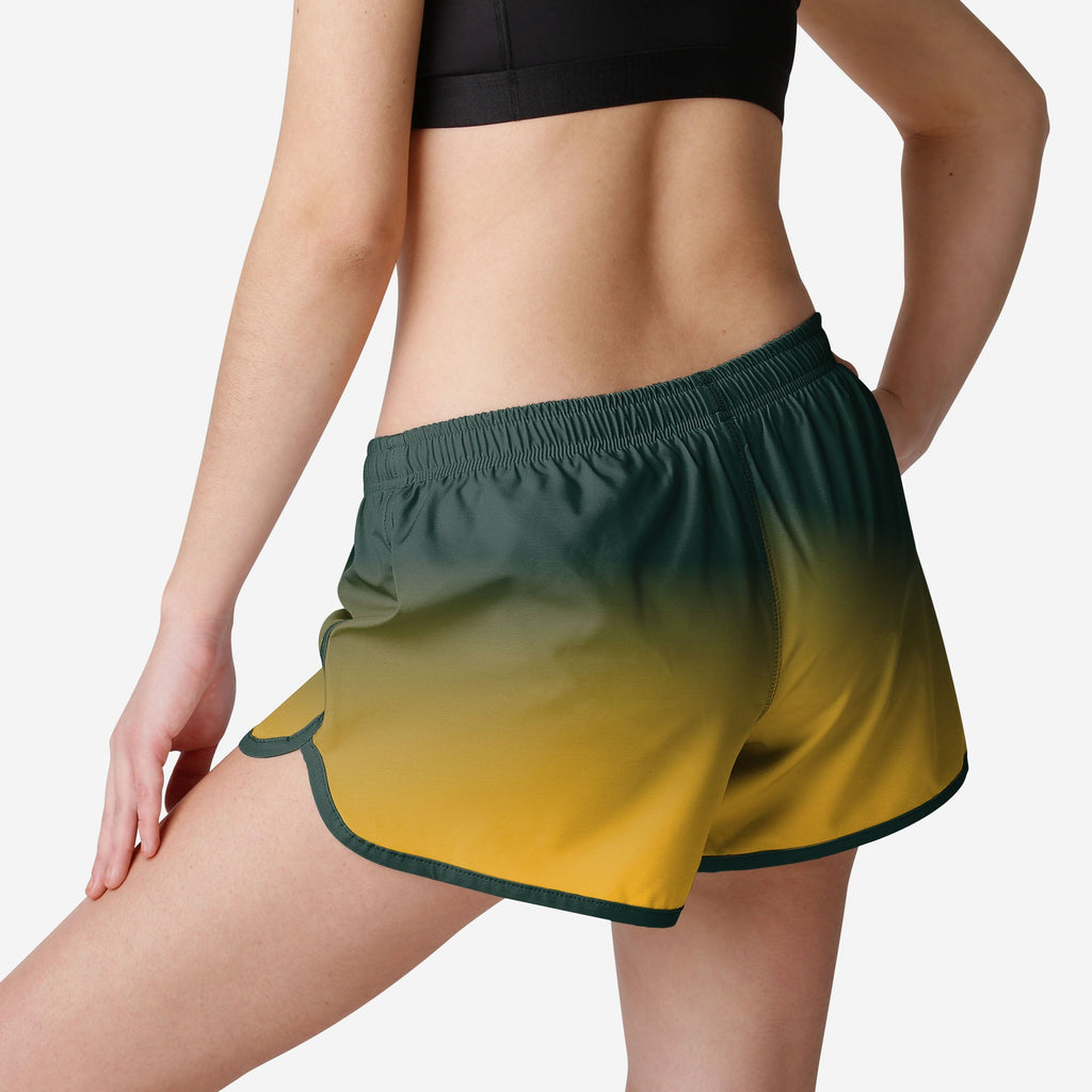 Green Bay Packers Womens Solid Running Shorts FOCO